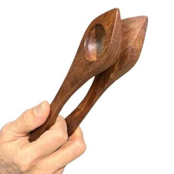 AAR Rosewood Wood Spoon Percussion Irish Celtic Folk Musical 9" long