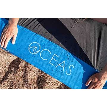 Oceas Outdoor Pocket Blanket - Ideal Sand Proof and Waterproof Picnic Blanket for Beach, Hiking, and Festival Use - Foldable and Compact Mat Easily Fits Into Small Portable Bag