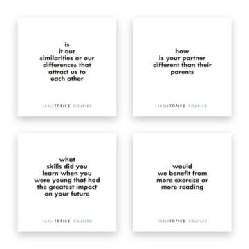 TableTopics Couples Question Game - 135 Fun Question Cards to Start Memorable, Fun Conversations, Great for Date Night, Anniversaries, Fun Filled Questions with Variety of Topics