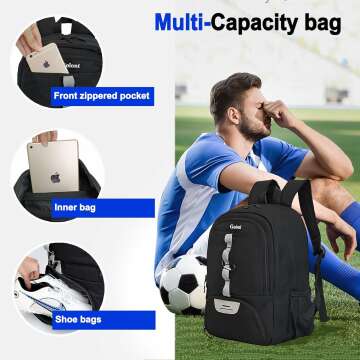 Youth Soccer & Basketball Bag with Ball Compartment