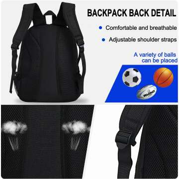 Youth Soccer & Basketball Bag with Ball Compartment