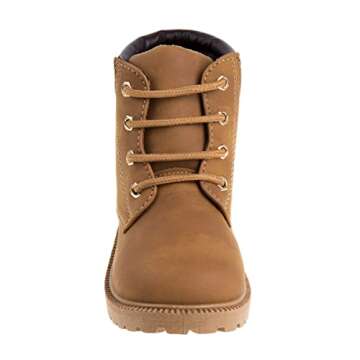 Rugged Bear Kids Hiking Outdoor Waterproof Lace-up Comfort Urban Styled Boots - Tan (size 3 Big Kid)