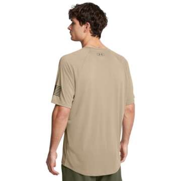 Under Armour Freedom Tech Men's T-Shirt in Federal Tan & Marine OD Green - Medium