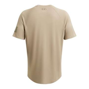 Under Armour Men's Freedom Tech T-Shirt in Tan & Green