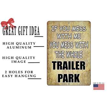 Rogue River Tactical Funny Sarcastic Metal Tin Sign Wall Decor Man Cave Bar Redneck Trailer Park