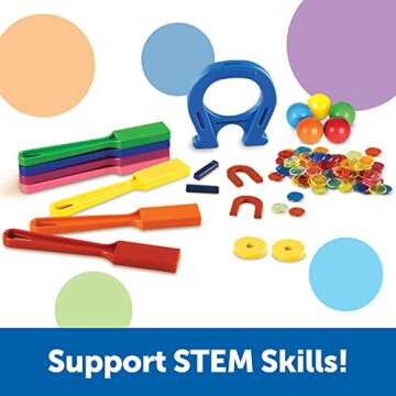 Learning Resources Super Magnet Lab Kit - 119 Pieces, Ages 5+, STEM ,Toys for Kindergartner, Science Learning Activities for Kids,Back to School Supplies,Teacher Supplies