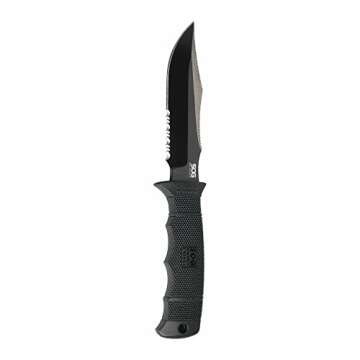 SOG Seal Pup Elite Tactical Fixed Blade- Survival and Hunting Knife with Sheath, 4.75 Inch Combat Knife Blade (E37T-K)