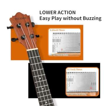 PHOENIX 23" Concert Ukulele Bundle Kit - Perfect for All