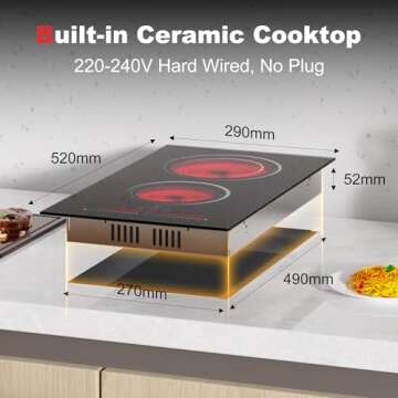 Nefaracy 12 Inch Electric Cooktop with Timer & Safety Lock