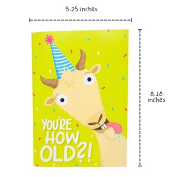 Screaming Goat Birthday Card - Hilarious Card for Men