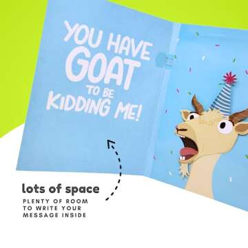 Funny Screaming Goat Birthday Card for Men