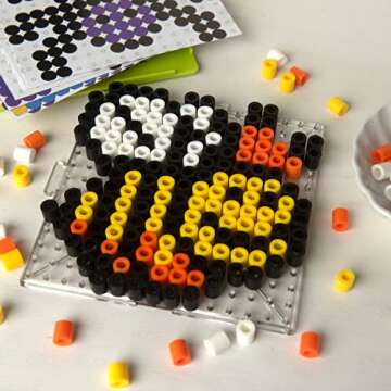 Perler 80-70729 Biggie Fuse Bead Pattern Cards and Pegboards, Multicolor, Small, 20pcs