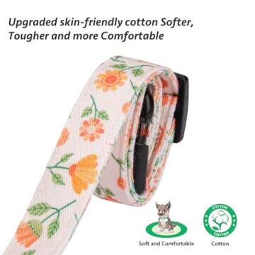 Cotton Handmade Dog Collar Cute and Distinctive Patterns Pink Sunflower with Pendant Cute Dog Collars for Small Medium Large Dogs Girl Dogs Boy Dogs S