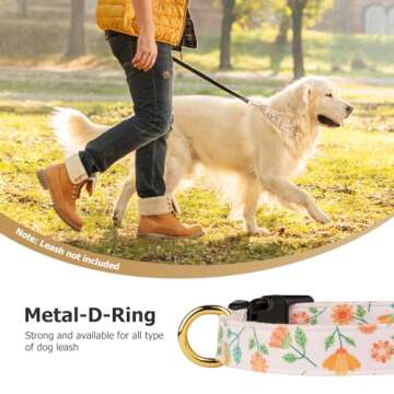 Cotton Handmade Dog Collar Cute and Distinctive Patterns Pink Sunflower with Pendant Cute Dog Collars for Small Medium Large Dogs Girl Dogs Boy Dogs S