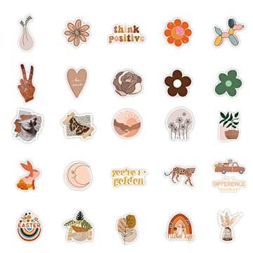 Vintage Aesthetic Waterproof Stickers - 50 Pack