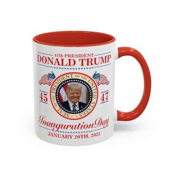 Lightfire Printing Trump Inauguration Day Mug - 2024 MAGA Souvenir Coffee Cup, Make America Great Again Gift, Election Memorabilia for Trump Supporters (11oz Red)