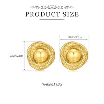 Vintage Round Gold Earrings - Statement Jewelry for Women