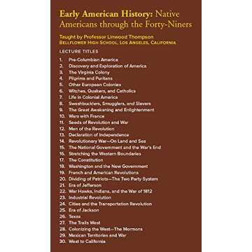 High School Level-Early American History: Native Americans through the Forty-Niners