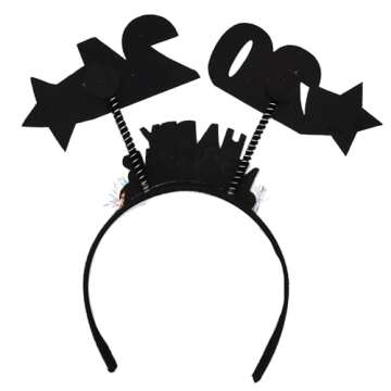 New Years Eve Outfit Accessory, 2025 Bopper Headband, NYE Party Supplies and Favors, One Size Fits Most