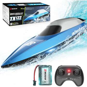 Fast BEZGAR RC Boats for Lakes & Pools - Ideal Summer Gift for Kids