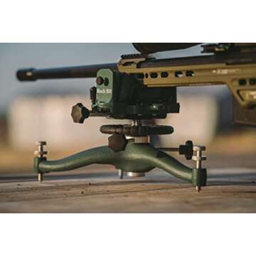 Caldwell The Rock BR Adjustable Ambidextrous Rifle Shooting Rest for Range, Sight In, Precision Shooting and Shooting Stability