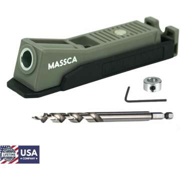 Massca Pocket Hole Jig Set for Easy Wood Joinery