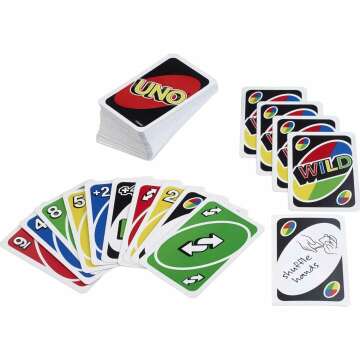 Mattel Games UNO Card Game for Family Night, Travel Game & Gift for Kids in a Collectible Storage Tin for 2-10 Players (Amazon Exclusive)