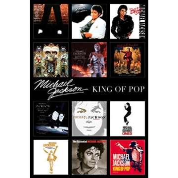 Beyond The Wall Michael Jackson Album Covers Collage Pop Rock Music Icon Legend Celebrity Poster Print 24 by 36