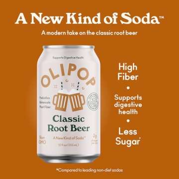 OLIPOP Prebiotic Soda Pop, Best Sellers Variety Pack, A New Kind of Soda Packed with Prebiotics, Fiber, and Botanicals, Gluten Free, Vegan, GMO Free, 12oz (12-Cans)