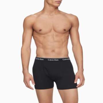 Calvin Klein Men's Cotton 3-Pack Boxer Briefs Black