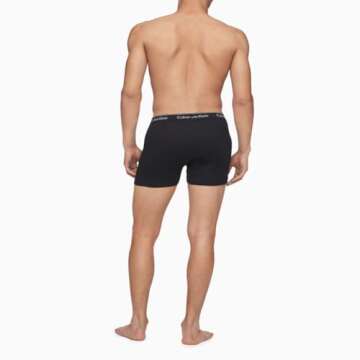 Calvin Klein Men's Cotton 3-Pack Boxer Briefs Black