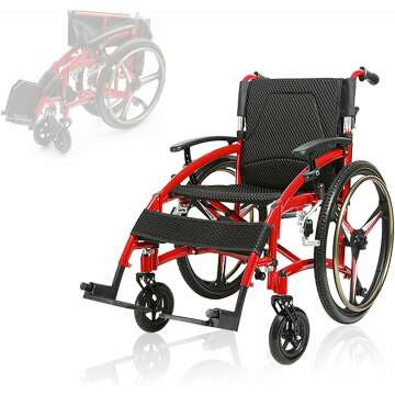 Ultra Lightweight Folding Wheelchair for Adults - All Terrain, Easy to Transport