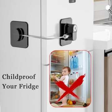 Child Safety Fridge Lock - Easy Installation & Secure