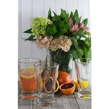 La Rochere Fleur De Lys (10 oz) Double Old Fashioned Glass Set of 6 - Drinking Glasses For Any Occasion - Glassware Sets For Everyday Use - Tumbler Glass Perfect For A Dinner Party