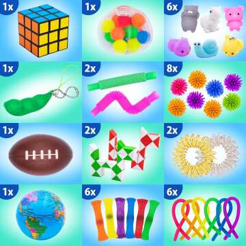 50 Pcs Fidget Toys Pack - Kids Stocking Stuffers Gifts for Kids