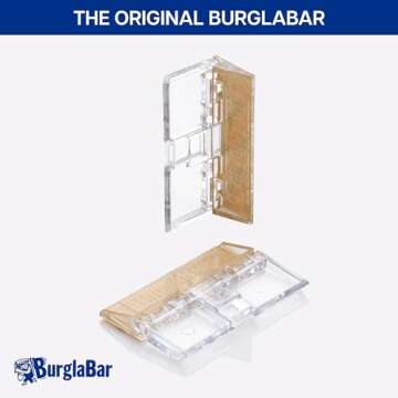 Burglabar 2 Pack for Sliding Door Locks for Sliding Glass Doors & Windows, Child Proof