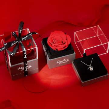 Eternal Rose & Necklace - Unique Gifts for Her