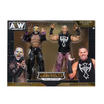 All Elite Wrestling AEW Unrivaled The Hardys 2-Pack - Two 6-Inch Figures with Soft Entrance Shirt Accessories (Amazon Exclusive)