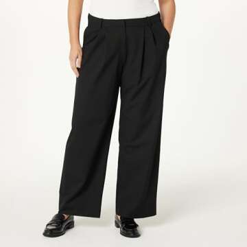 The Drop Women's Wide Leg Trousers – Black M