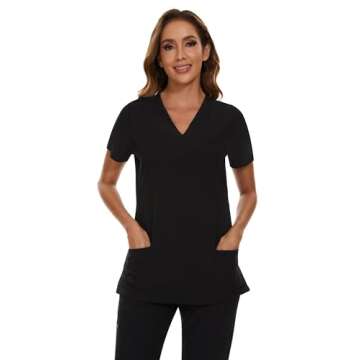 COZYFIT Women's V-Neck Scrub Top & Joggers Set