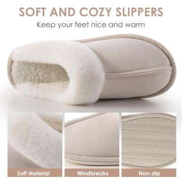 Wool Lined Winter Slippers for Women - HIXOWIA