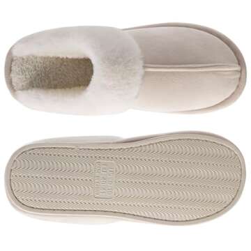 Wool Lined Winter Slippers for Women - HIXOWIA