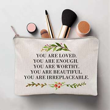 Motivational Makeup Case You Are Loved Gift