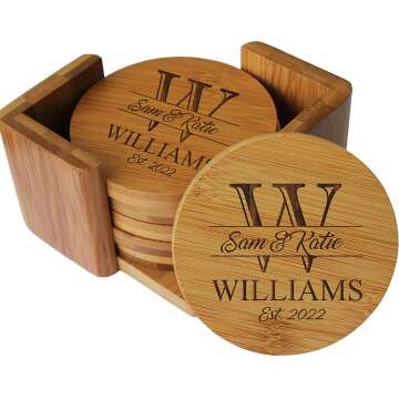 Personalized Bamboo Coasters