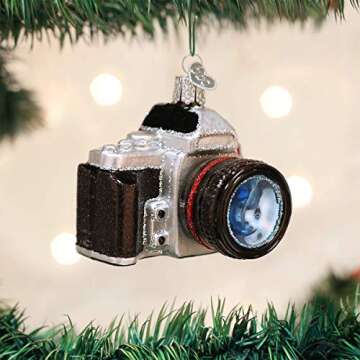 Old World Christmas Ornaments: Hobbies Gifts Glass Blown Ornaments for Christmas Tree, Camera, 32227