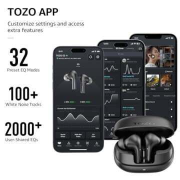 TOZO E2 Wireless Earbuds with Noise Cancellation