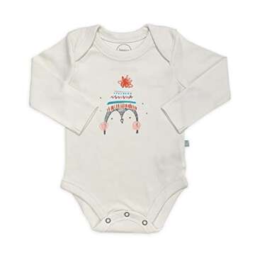 Finn + Emma Organic Cotton Graphic Baby Bodysuits - Gender Neutral Onesie for 0-12 Months in Multiple Sizes and Styles