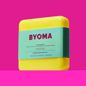 BYOMA So Clear Set - Barrier Repair Skincare Set for Acne Prone Skin - Creamy Jelly Cleanser, Clarifying Face Serum & & Gel-Cream Moisturizer