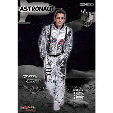 Men's Silver Astronaut Costume - EraSpooky Small Size