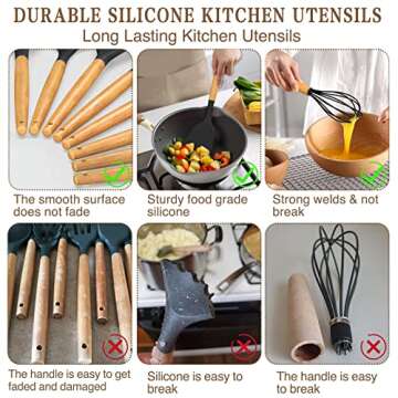 33-Pc Non-Stick Kitchen Utensils Set with Holder